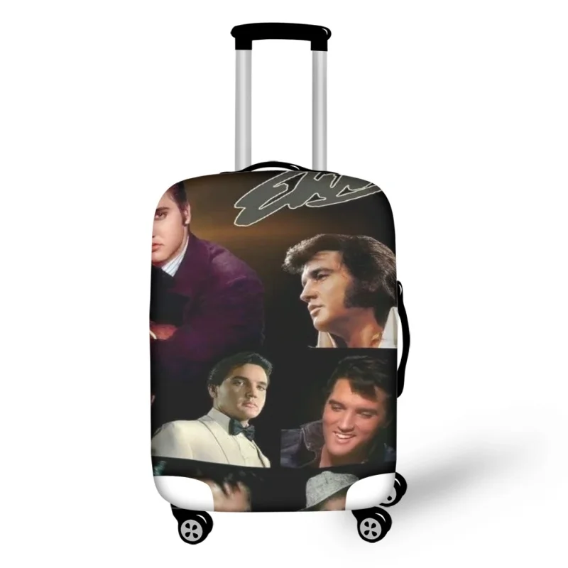 2023 Selling Crazy Elvis Presley Print Elastic Suitcase Protective Case Trolley 18-32 Inch Luggage Dust Cover Travel Accessories