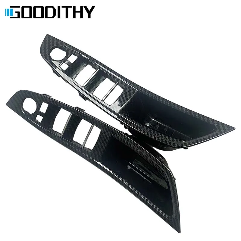 

New Car Interior Carbon Fiber Driver Side Door Handle Panel Pull Trim Cover for BMW 5 Series F10 F18 520 523 525 528 530