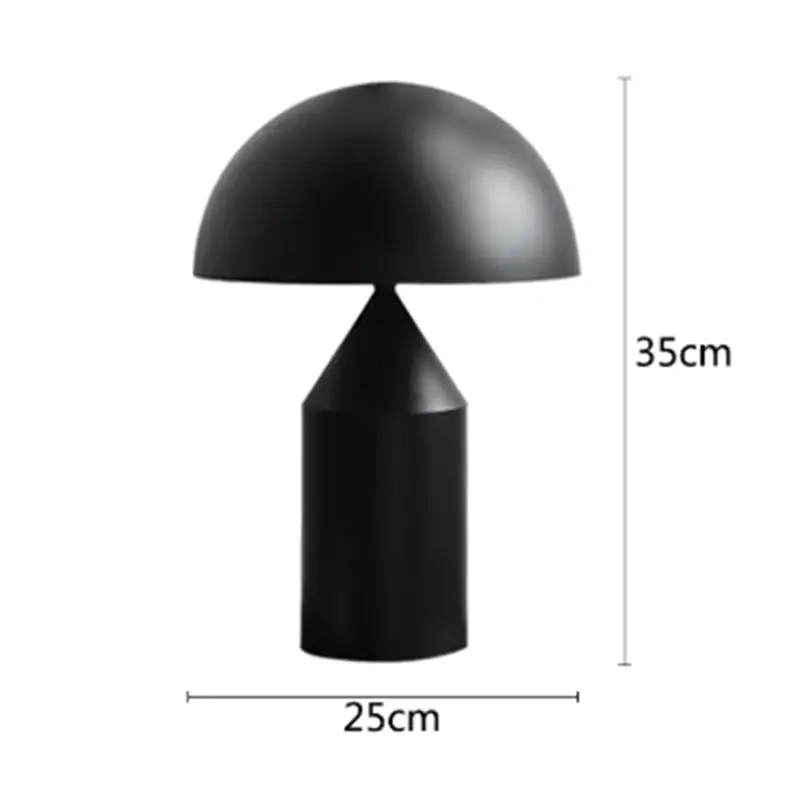 Фото Настольная лампа DT17 Nordic Mushroom E27, 3 цвета, прикроватная лампа, черный металл, вилка EU, для гостиной. №4