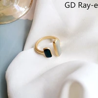 vintage ring female personality simple geometric open ring for women creative fashion resizable index finger ring party 2165