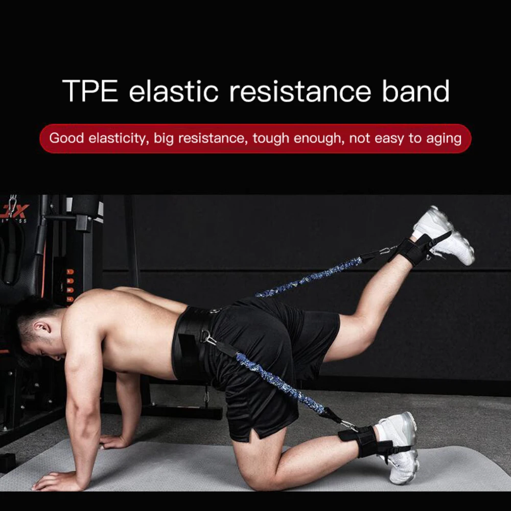 

Tpe Powerful Bounce Trainer Soft Sports Tension Band Improving Leg Strength Stretching Strap Fitness Equipment Lightweight Latex