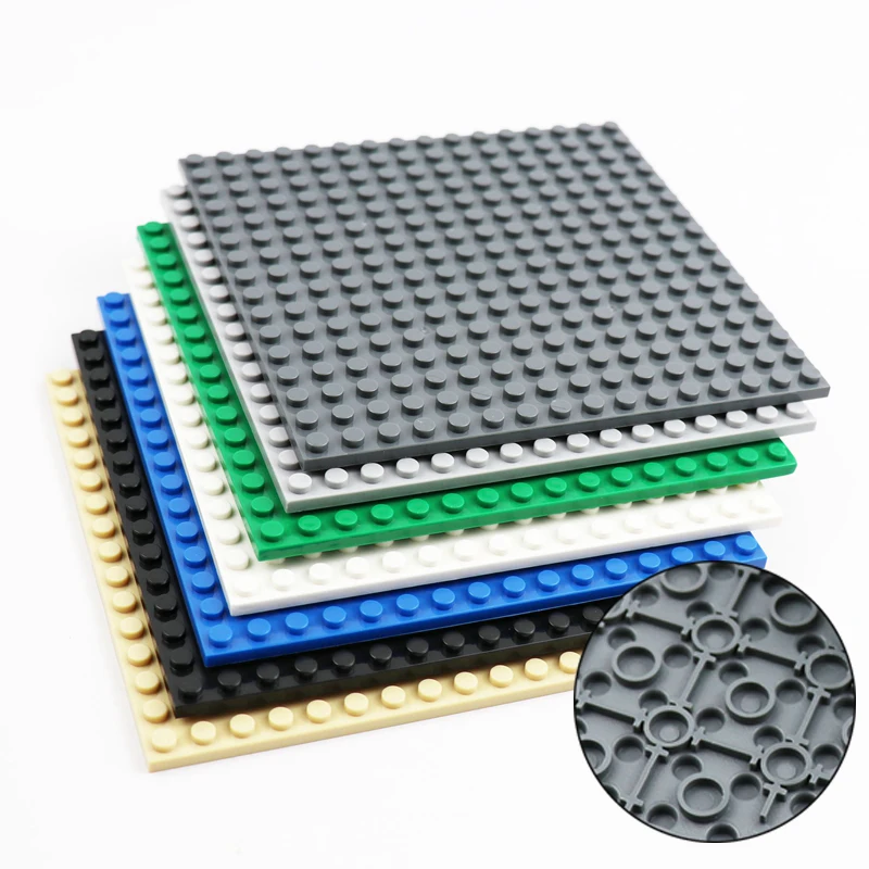 

1 шт., двусторонняя Базовая пластина 16x16, строительные блоки MOC, обучающая Базовая пластина, совместимая с Lego