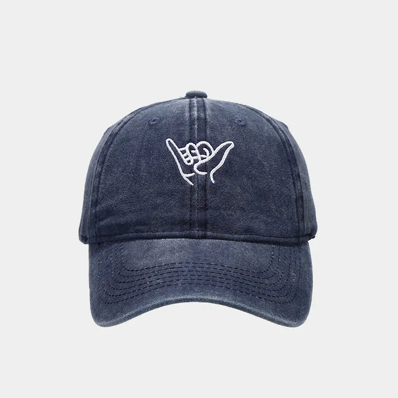 

Spring Cotton Cartoon Gesture Embroidery Casquette Baseball Cap Adjustable Snapback Hats for Men and Women 147