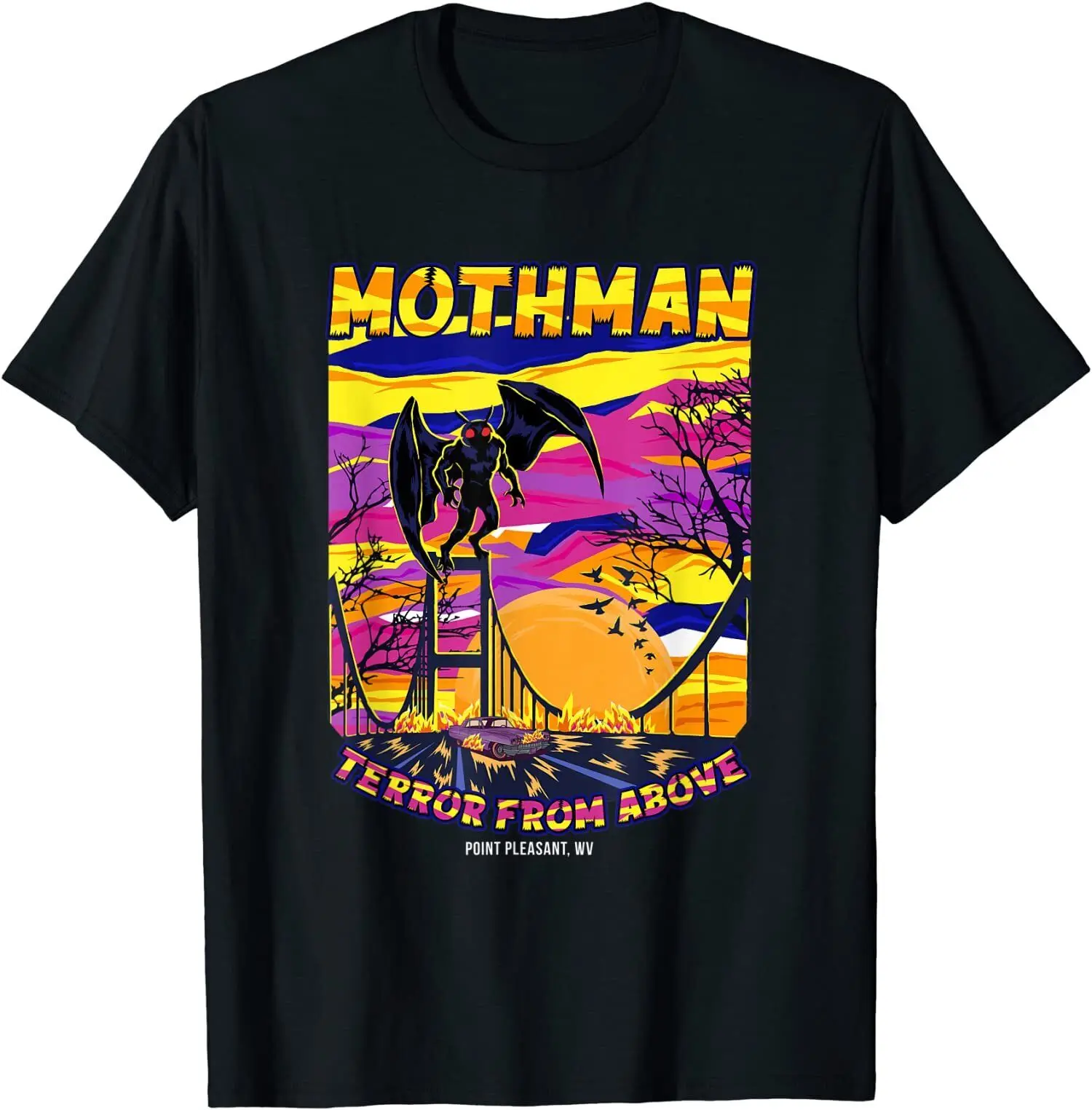 

Винтажная Футболка Cryptid Mothman, верхняя одежда, футболка высокого качества, модная повседневная футболка с принтом, Мужская брендовая одежда в...