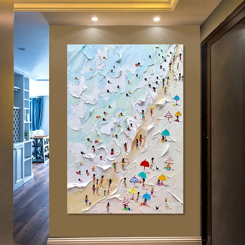 

No Framed The Sunset On The Sea Handpainted Idea Oil Painting On Canvas Large Handmade Wall Art Modern Home Decoration