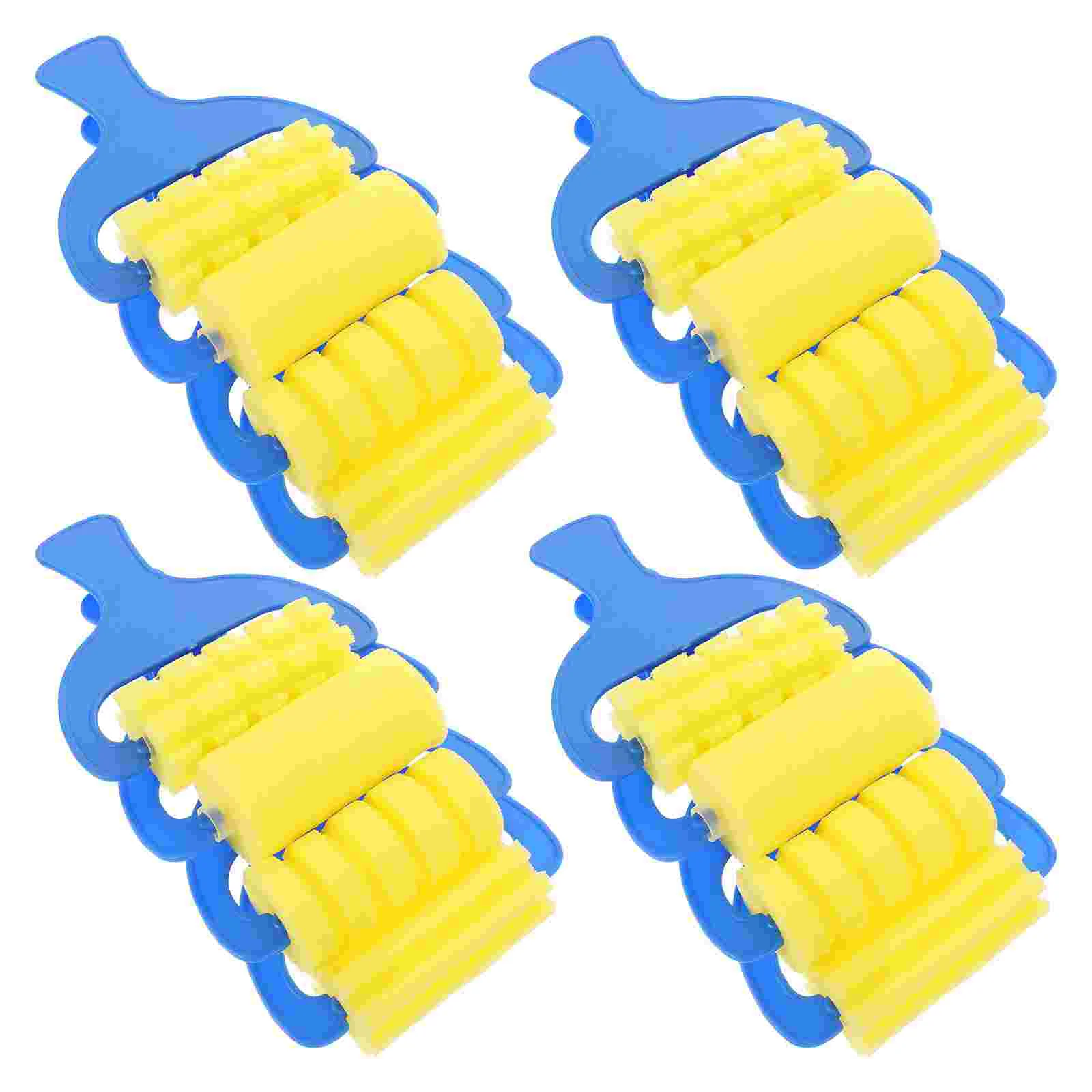 

12 Pcs Roller Sponge Brush Children Foam Roller For Painting Cabinets Brushes Painting Supply Plastic Toddler Wood Crafts