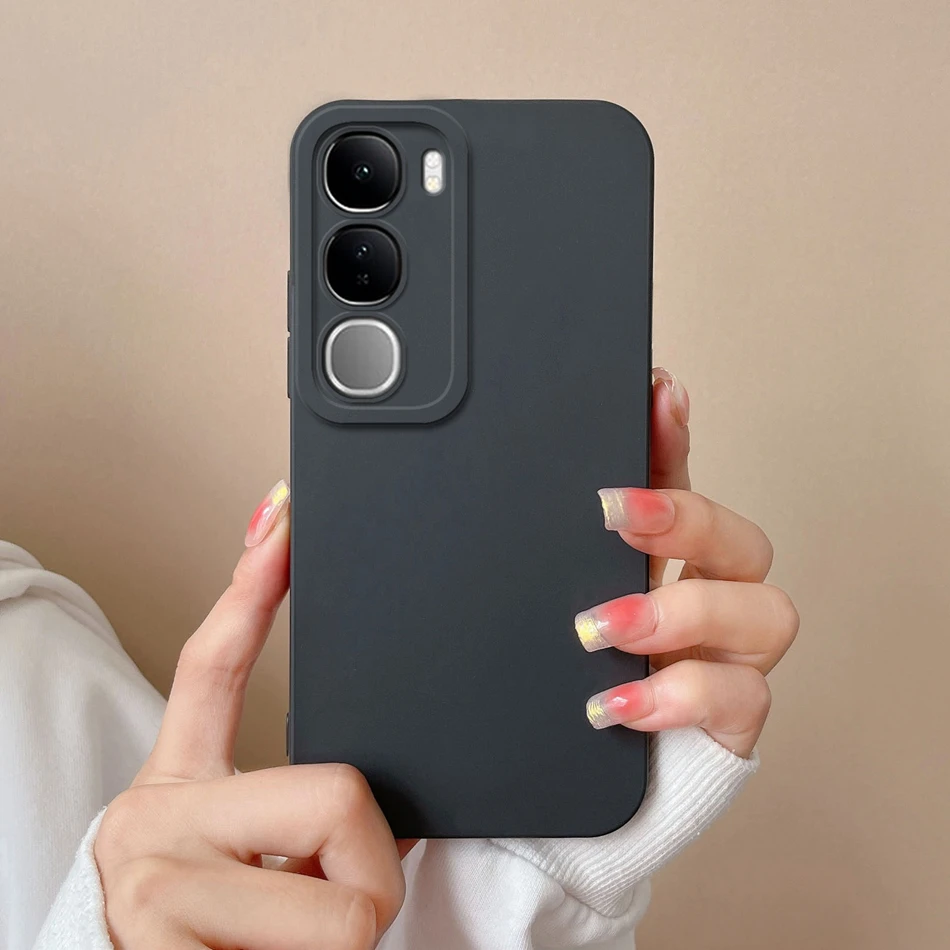 Фото Простой чехол для Vivo V40 V30 V50 V60 Lite V40SE V30SE V40E V30E, мягкий жидкий силиконовый чехол с защитой от падения, полная защита, задние чехлы для телефона №3