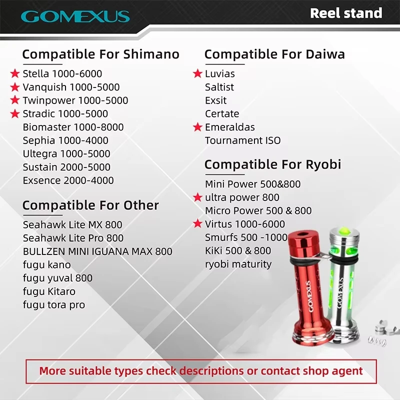 Фото Балансир для катушек Gomexus 46 мм из алюминия для Shimano Vanford Stella Stradic FK Daiwa Luvias 1000 - 5000, защита катушки R4 №3