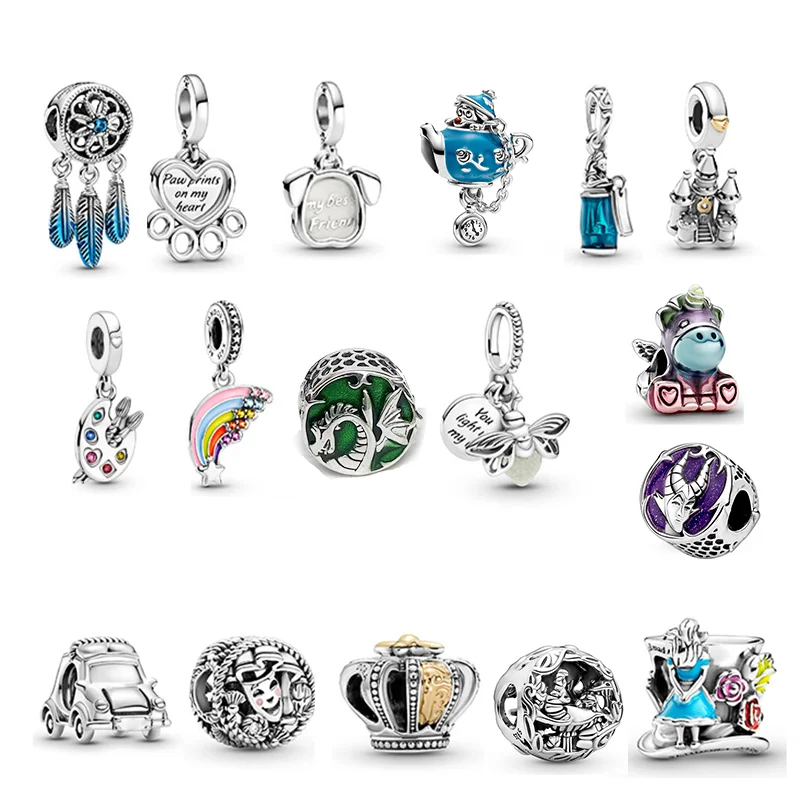 

Alice Series Charms Blue Dream Catcher 925 Sterling Silver Beads For Jewelry Making Fit Original Bangle Bracelet Fine Jewelry