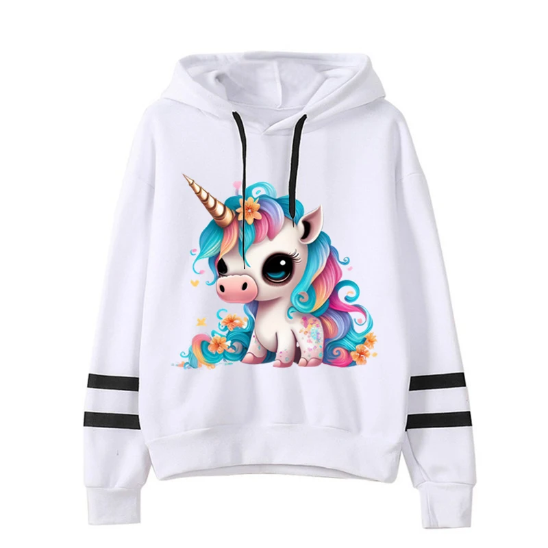 

Cute Unicorn Cartoon Hoodie Lovely Young Girl Streetwear Fashion Causal Clothes for Wommen Y2k Hip Hop Streetwear 2023 New Hoody