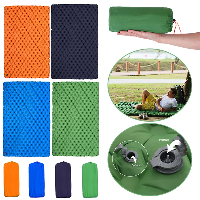 

Надувной матрас для сна на открытом воздухе, матрас для кемпинга, кровать, подушка для походов, с сумкой для хранения