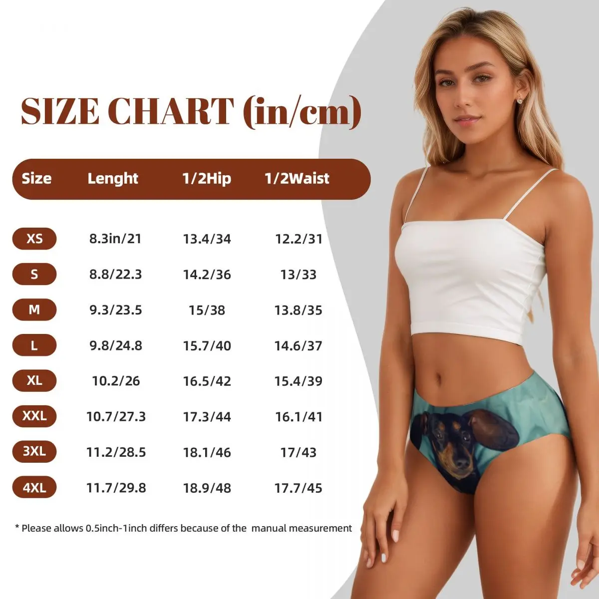 Женские короткие трусики с таксой на заказ женское мягкое нижнее белье колбасой