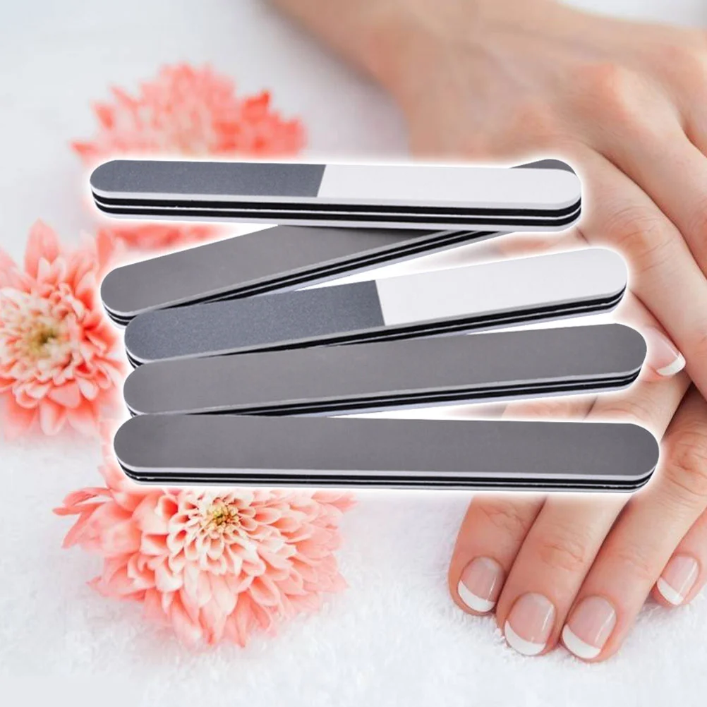 

5pcs Double-sided Nail Files Premium Emery Board Nail Buffers Nail Art Manicure File
