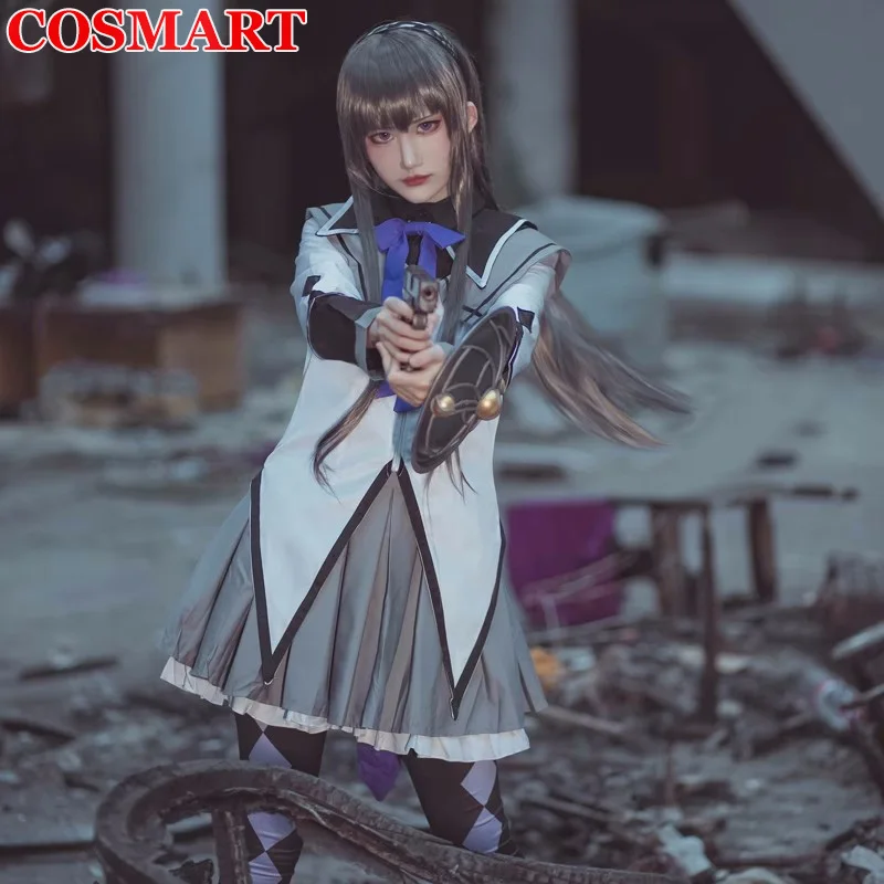 

COSMART Puella Magi Madoka Magica Akemi Homura School Uniform Dress Cosplay Costume Women Halloween Carnival Outfit S-XXL New