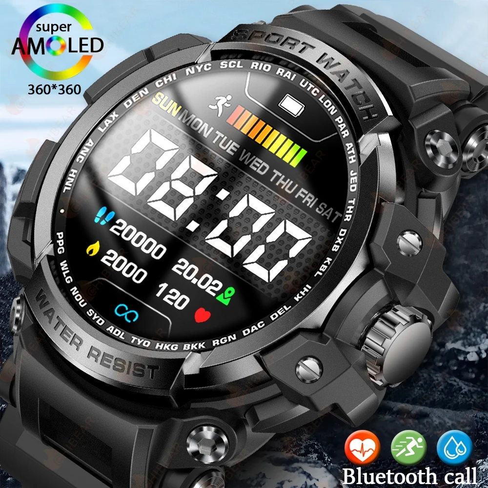 

2023 New Men Smart Watch 300mAh Battery IP68 Waterproof Outdoor Sports Blood Oxygen Heart Rate Bluetooth Call Smart Watch
