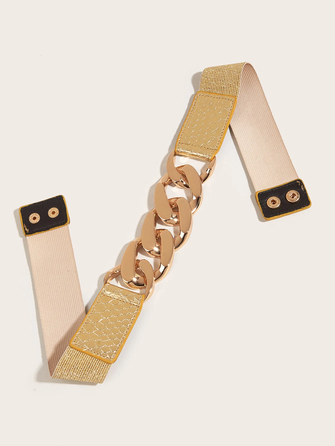 Модный Эластичный пояс с золотой цепочкой для женщин роскошный брендовый