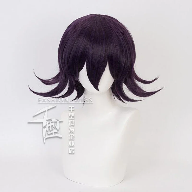 Anime Danganronpa V3 Killing Harmony Ouma Kokichi Short Wig Cosplay Costume Dangan Ronpa Heat Resistant Synthetic Hair+ Cap