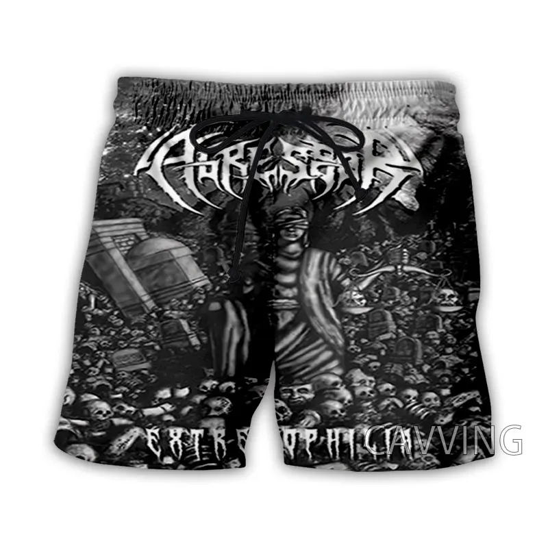 

CAVVING 3D Printed Agressor Band Summer Beach Shorts Streetwear Quick Dry Casual Shorts Sweat Shorts for Women/men