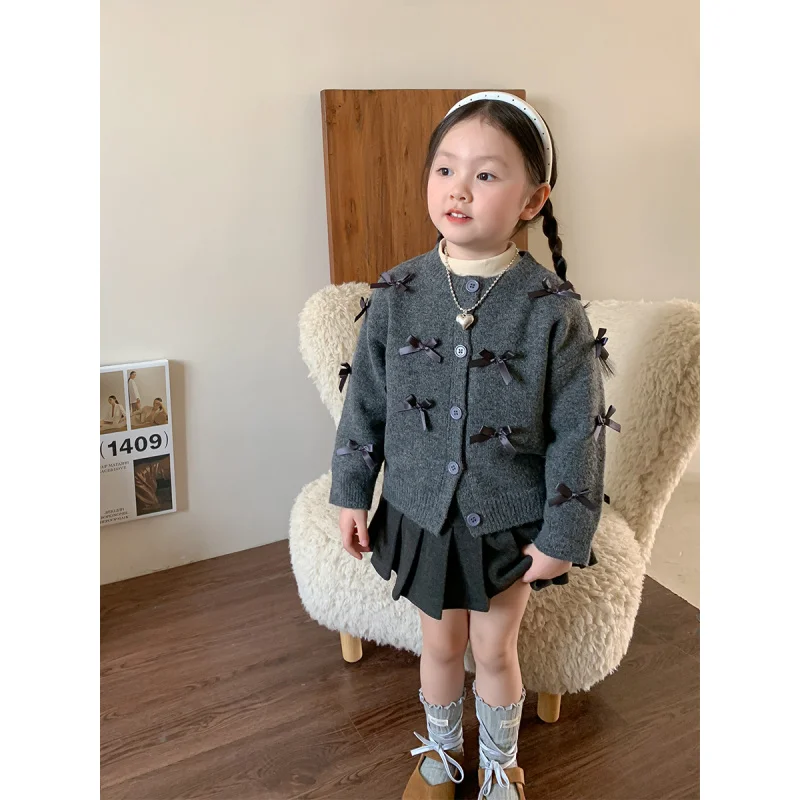 Weimu Детская одежда костюм-свитер для девочек новинка осени и зимы детский вязаный