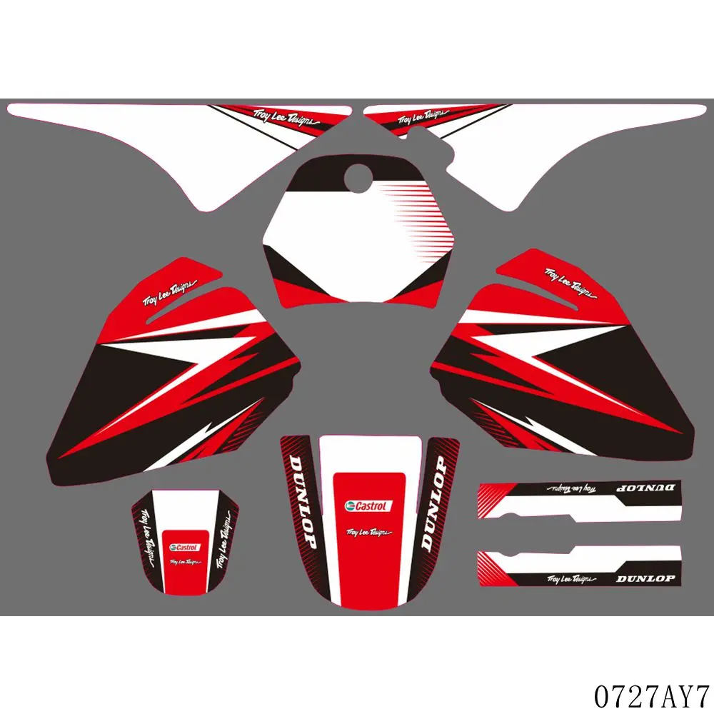 

Full Graphics Decals Stickers Motorcycle Background Custom Number Name For YAMAHA PW 80 PW80