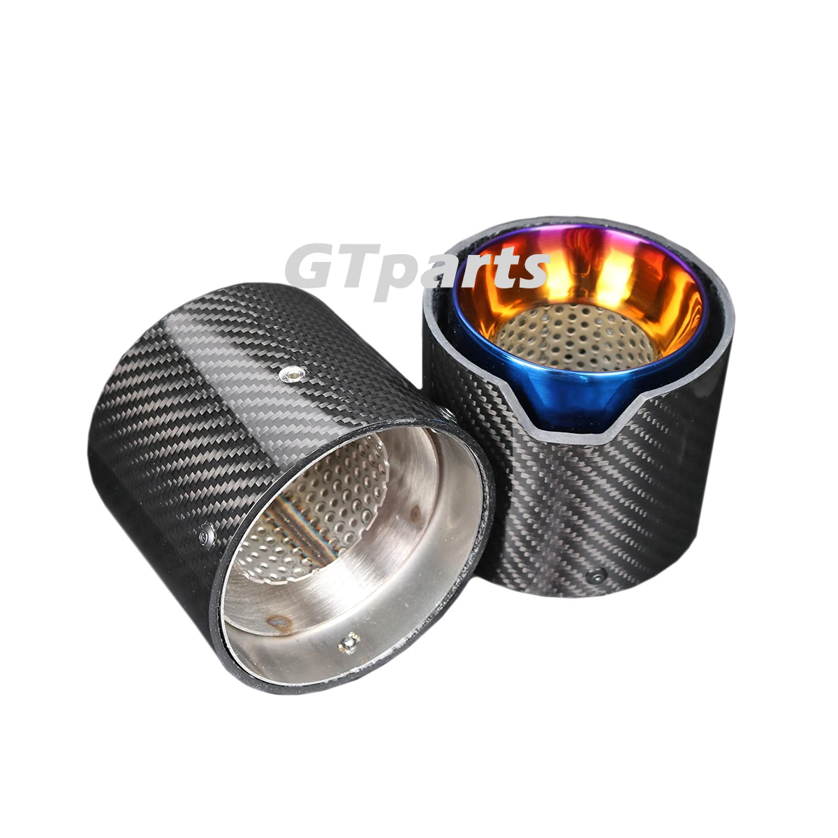 4 шт./комплект Испорченный Синий Нержавеющая сталь Глянцевая отделка Углеродное Волокно Выхлопная Труба Глушитель для BMW M3 G80 M4 G82 G83.