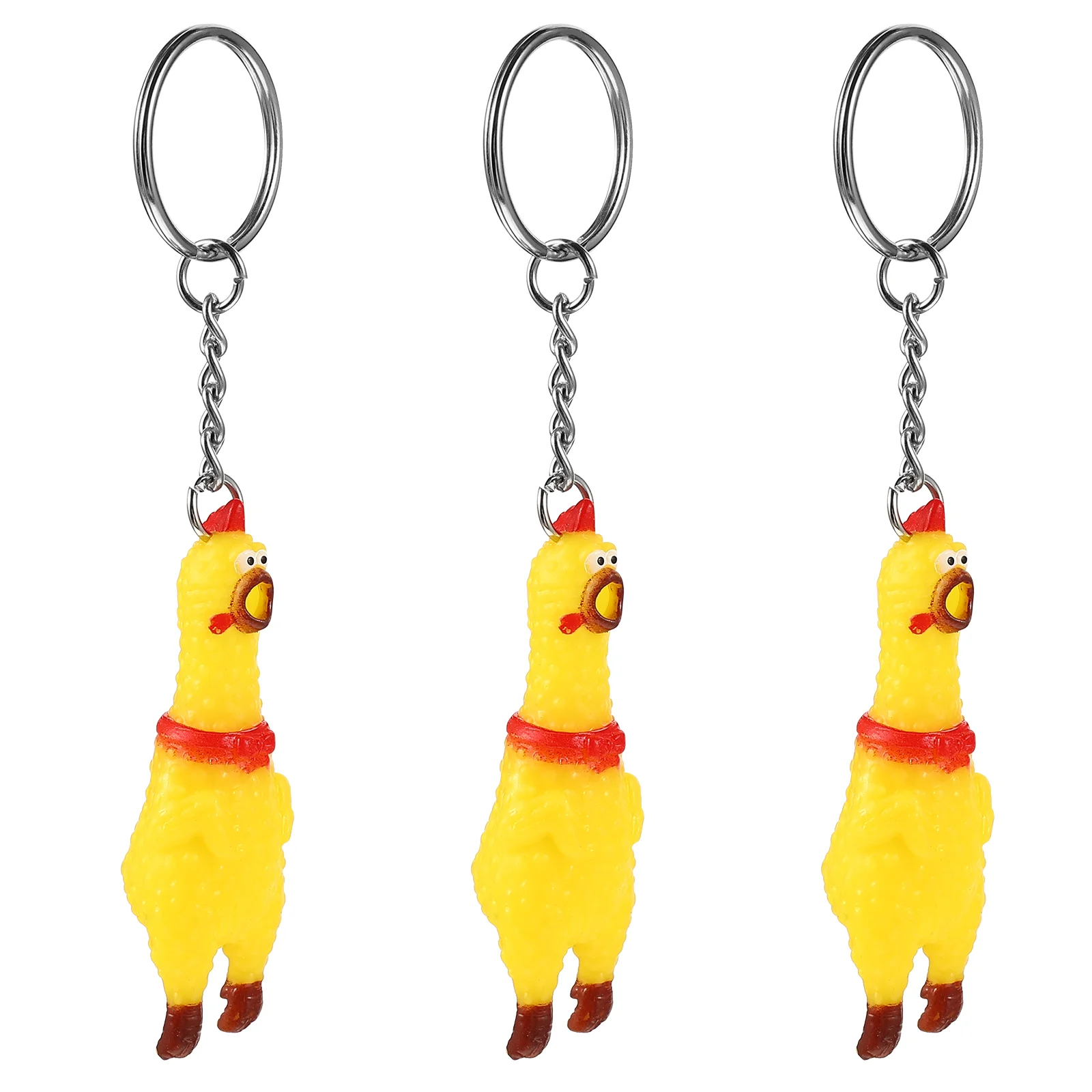 3 шт. кричащие брелки с курицей пронзительные игрушки подвески сувениры для