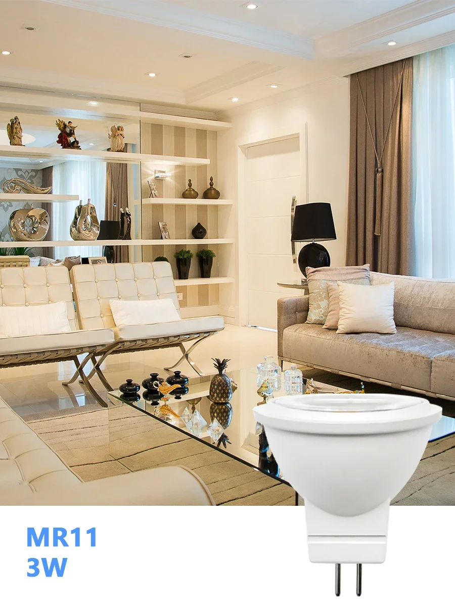 Светодиодный прожектор Mini GU4 12 В 3 Вт COB световой шарик высокая светоэффективность