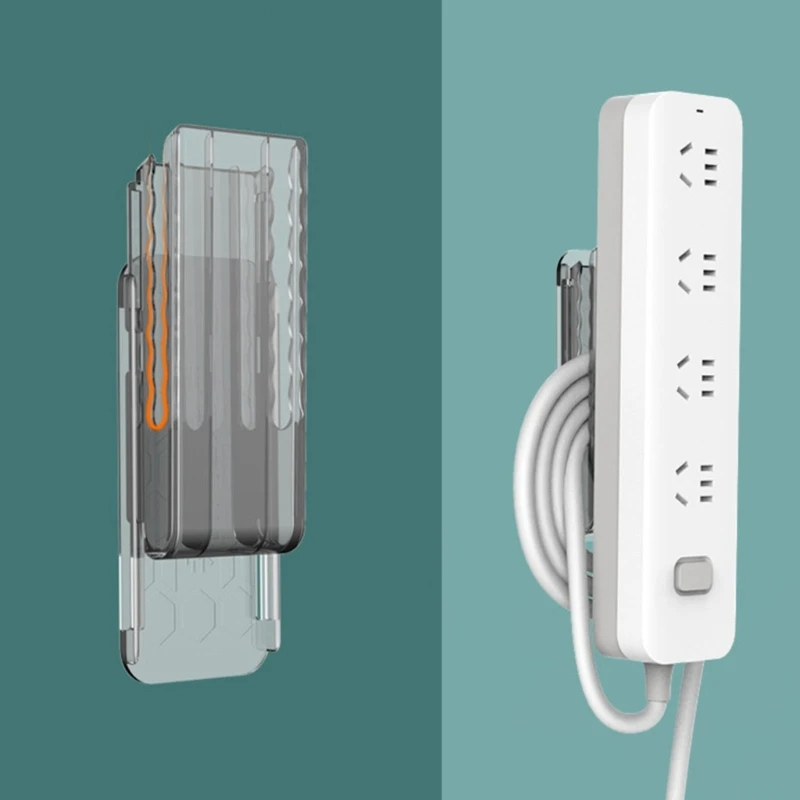 

Самоклеящийся держатель для штепсельной вилки без следов