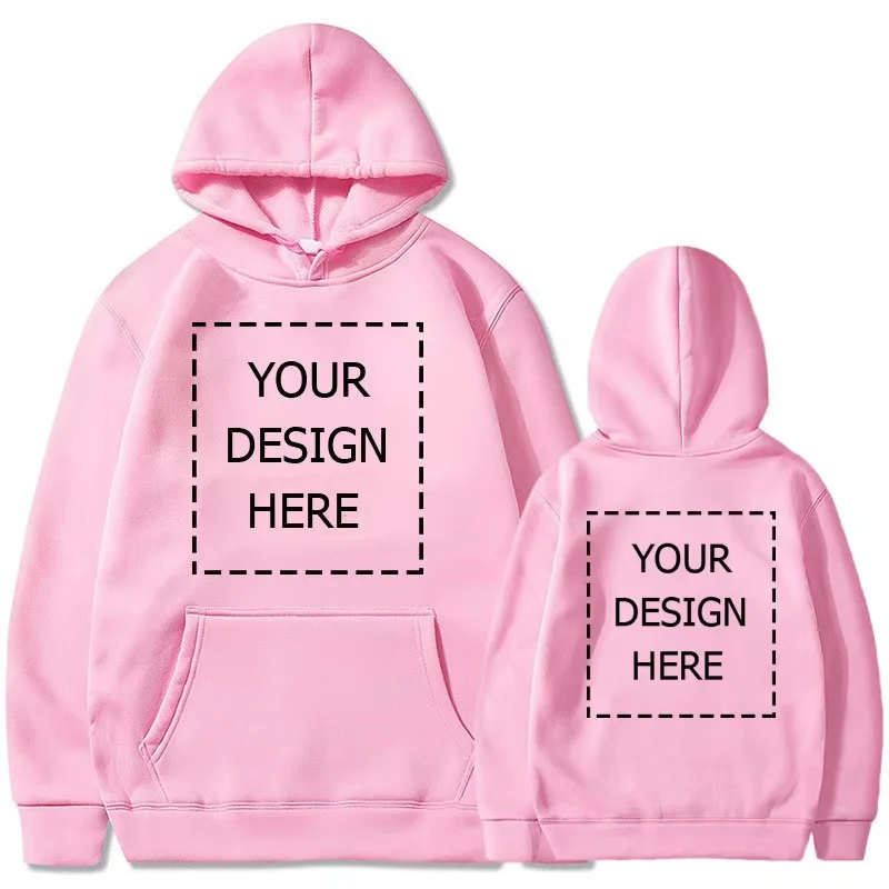 Hoodie custom printed logo group annual meeting culture shirt advertising long-sleeved loose hooded coat work cloth