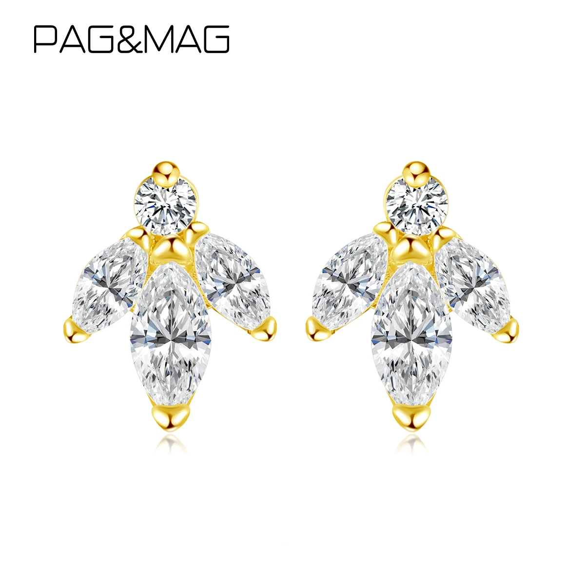 

Крошечные женские серьги с кубическим цирконием, маленькие милые серьги-гвоздики, изысканное позолоченное серебро, женские высококачестве...