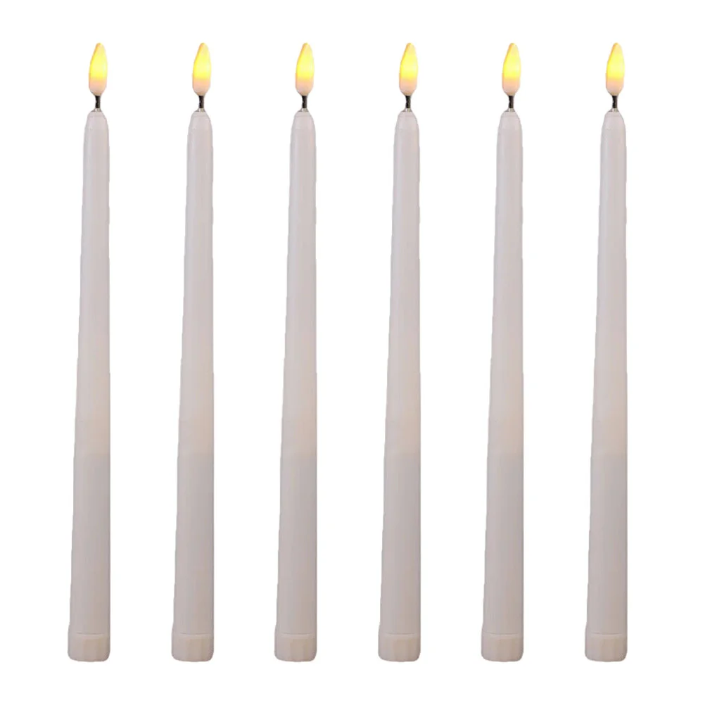 

6 Pcs Bullet LED Lamp Halloween Party Supplies Long Pole Light Candles Plastic Decor