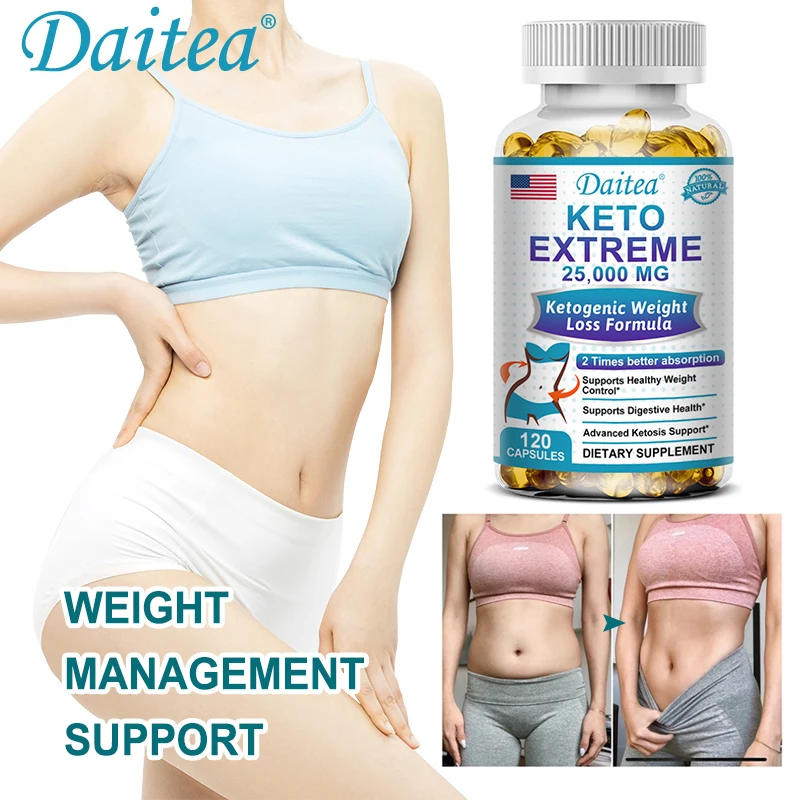 

Daitea Keto Weight Loss Supplement Keto Capsules Fat Burn Suppresses Appetite Boost Energy Healthy Weight Loss Management Adults