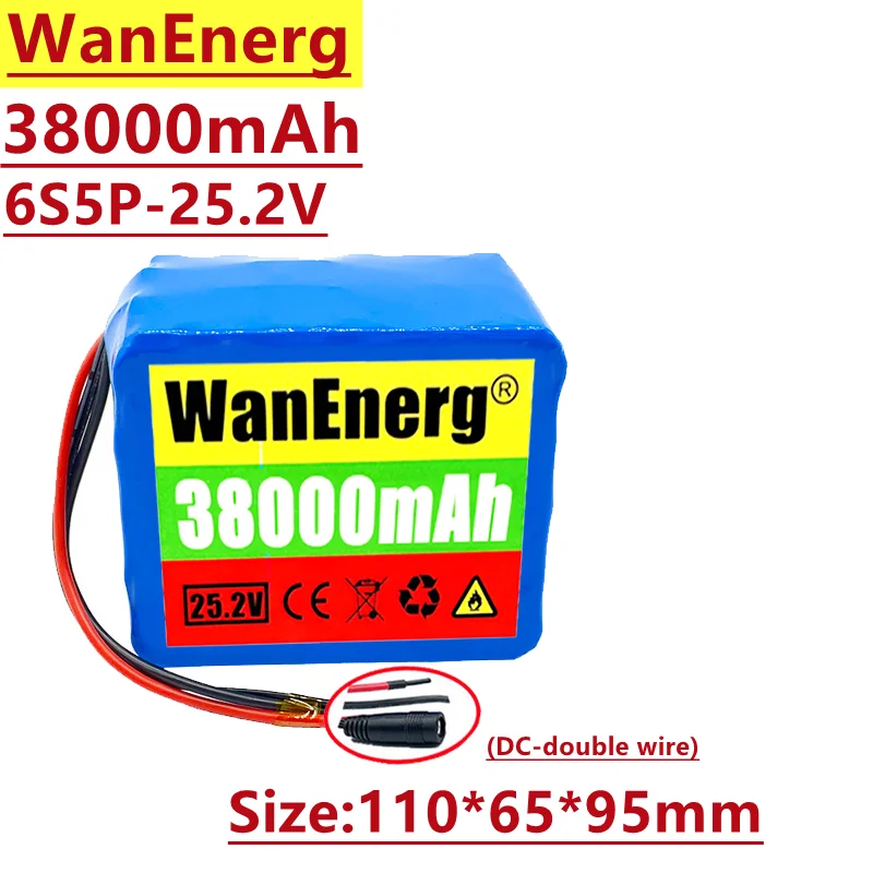 

25.2v/24v battery pack, 18650 combination, 6s5p, 38ah,350W / 600W, for electric wheelchair or electric toy car,with built-in BMS