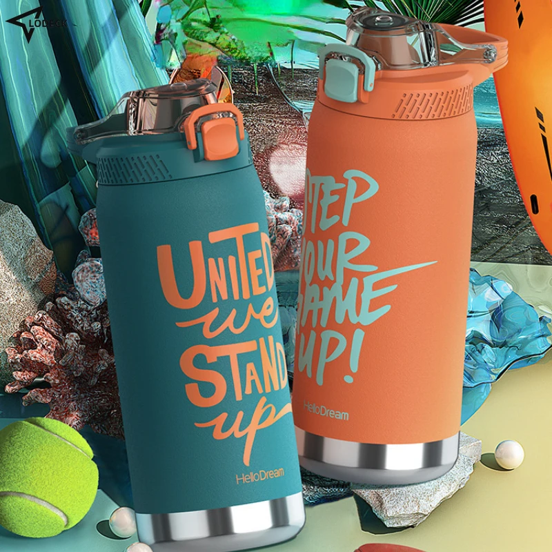

Termos Stainless Steel Drink Bottles Thermal Hot Water Bottle for Children Sport Fashion Gym Drinking Tour Thermos Insulated Cup