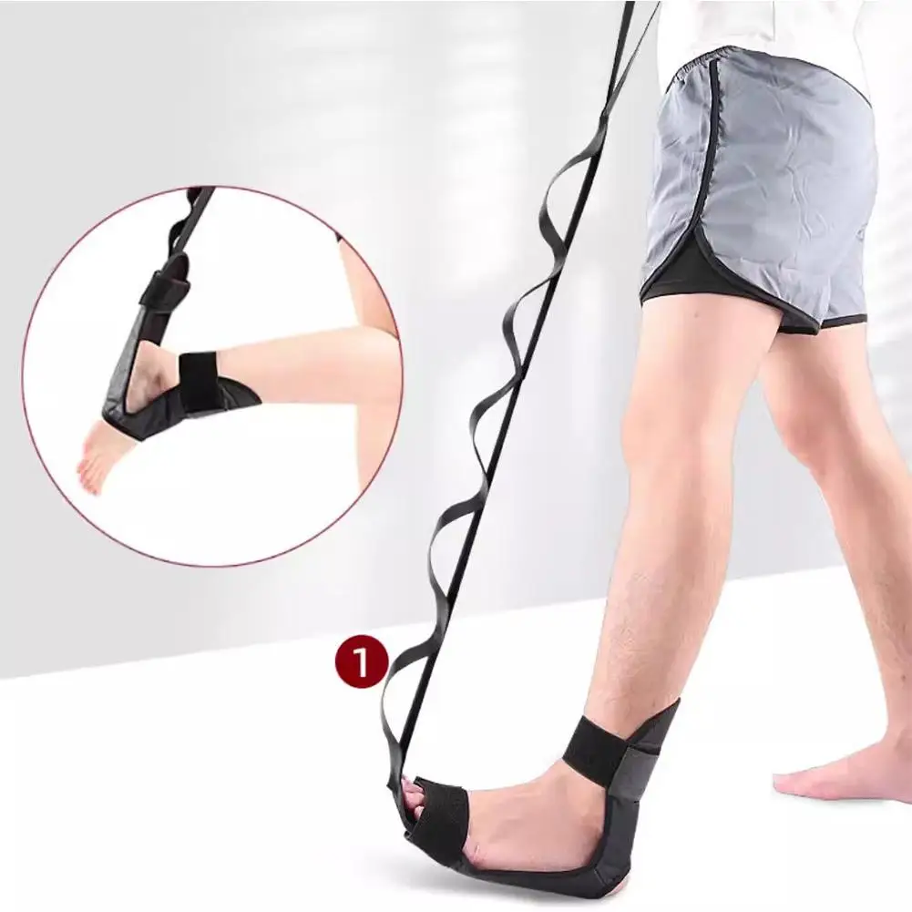 

Yoga Stretching Band Black Tension Band Auxiliary Ankle Rope Fitness Band Stretch Foot With Leg Training Yoga Stretcher H1A4