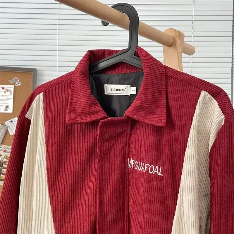 Винтажная вельветовая бейсболка с цветными блоками 2023 свитер свободная