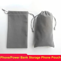 oppselve velvet mobile phone storage bag for usb charger usb cable phone power bank protection portable storage case accessories
