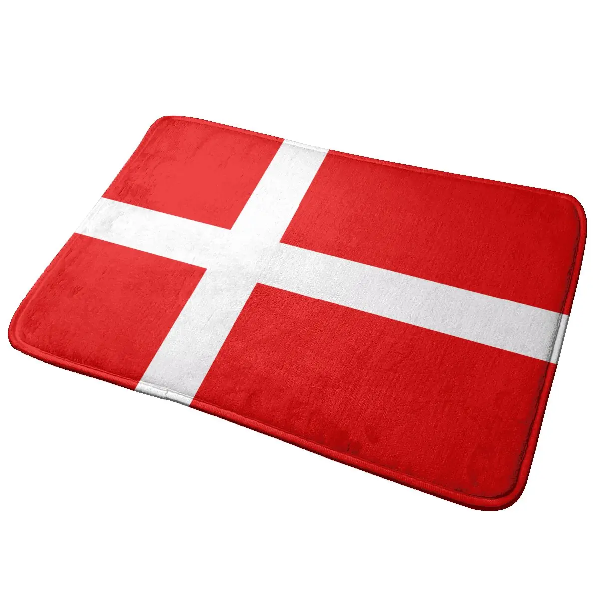 Нескользящий напольный коврик с датским флагом для комнаты входной двери ванной