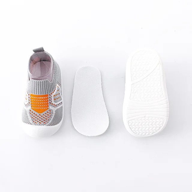 Baby Shoes Anti-slip Breathable Infant Crib Floor Socks with Rubber Sole for Children Girls Boys Mesh Shoes Soft Bottom Slippers 6
