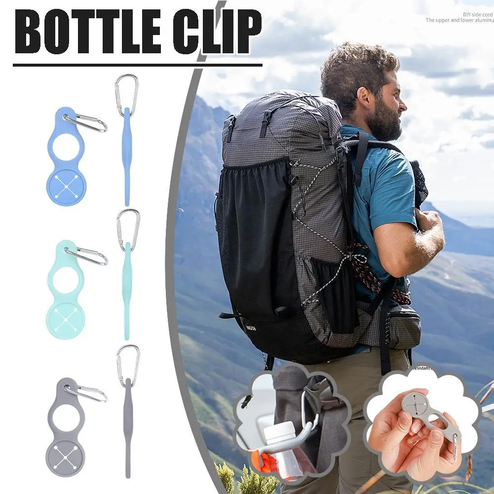 

2pcs Multifunctional Water Bottle Clip Outdoor Sports Water Bottle Buckle Climbing Water Bottle Holder Carabiner