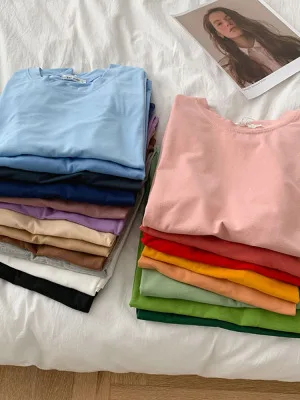 

Summer T Shirt Women Casual Short Sleeve O-Neck Ladies Female womens clothing 2021 good quality