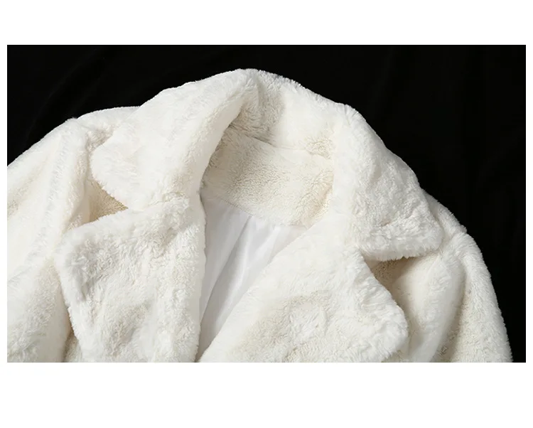 Women's Leather Fur Coat Furry Slimming Long Coat Faux Fur Coat