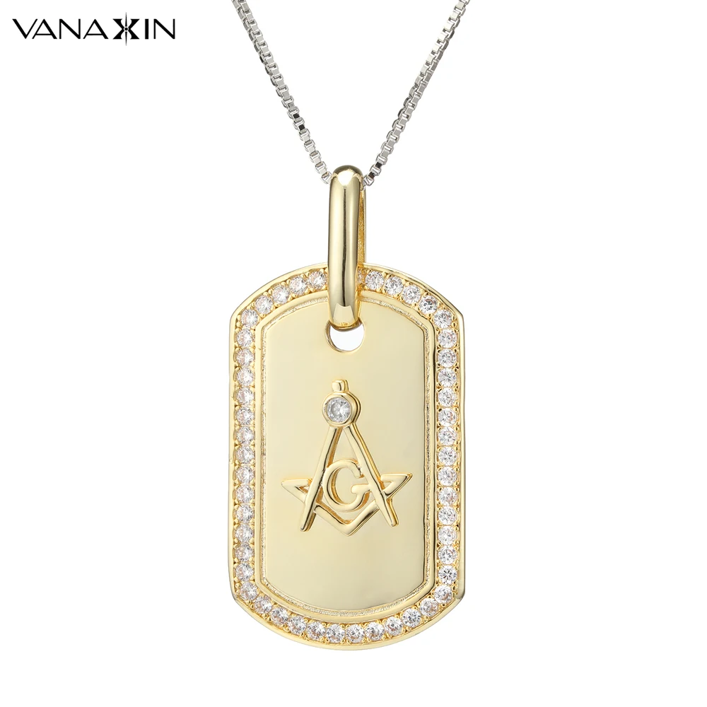 

Hip Hop Iced Out Pendant G Necklace Initial Masonic Symbol Compass Free Mason AAA+ CZ Stone Jewellery