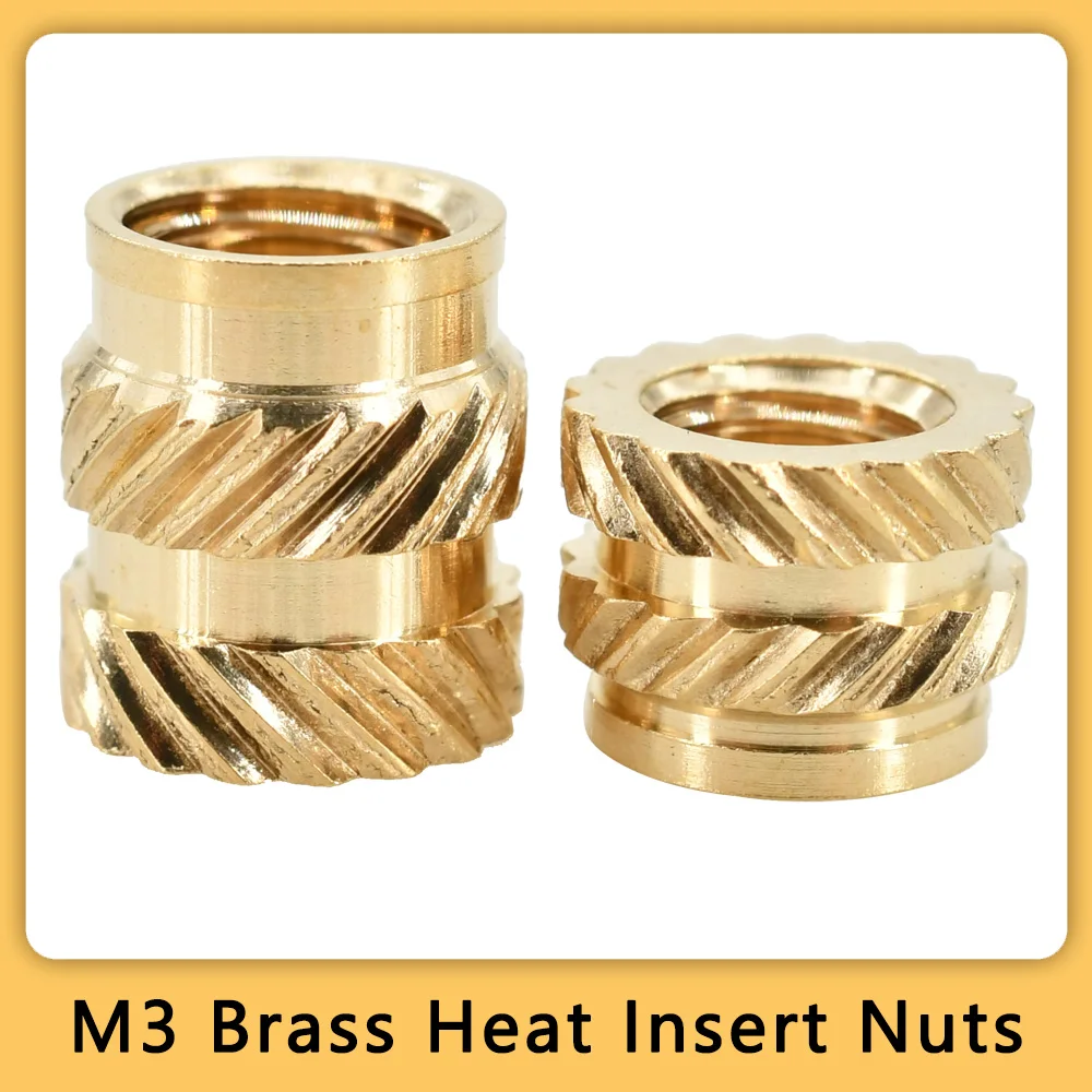 Нагревательные гайки M3 из меди  (50 шт.)