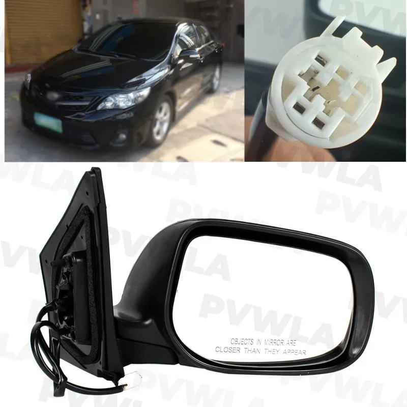 

Для Toyota Corolla 2009 2010 2011 2012 2013 правое черное окрашенное заднее 3-контактное зеркало в сборе