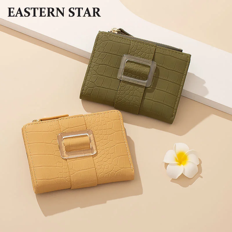 

Korean minority wallet women's short two fold simple versatile zipper buckle multi card slot long handbag