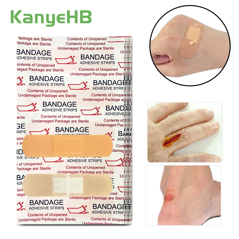 

60pcs Emergency First Aid Adhesive Sticker Waterproof Band Aid Breathable Woundplast Bandage Wound Hemostasis Surgical Tape A275