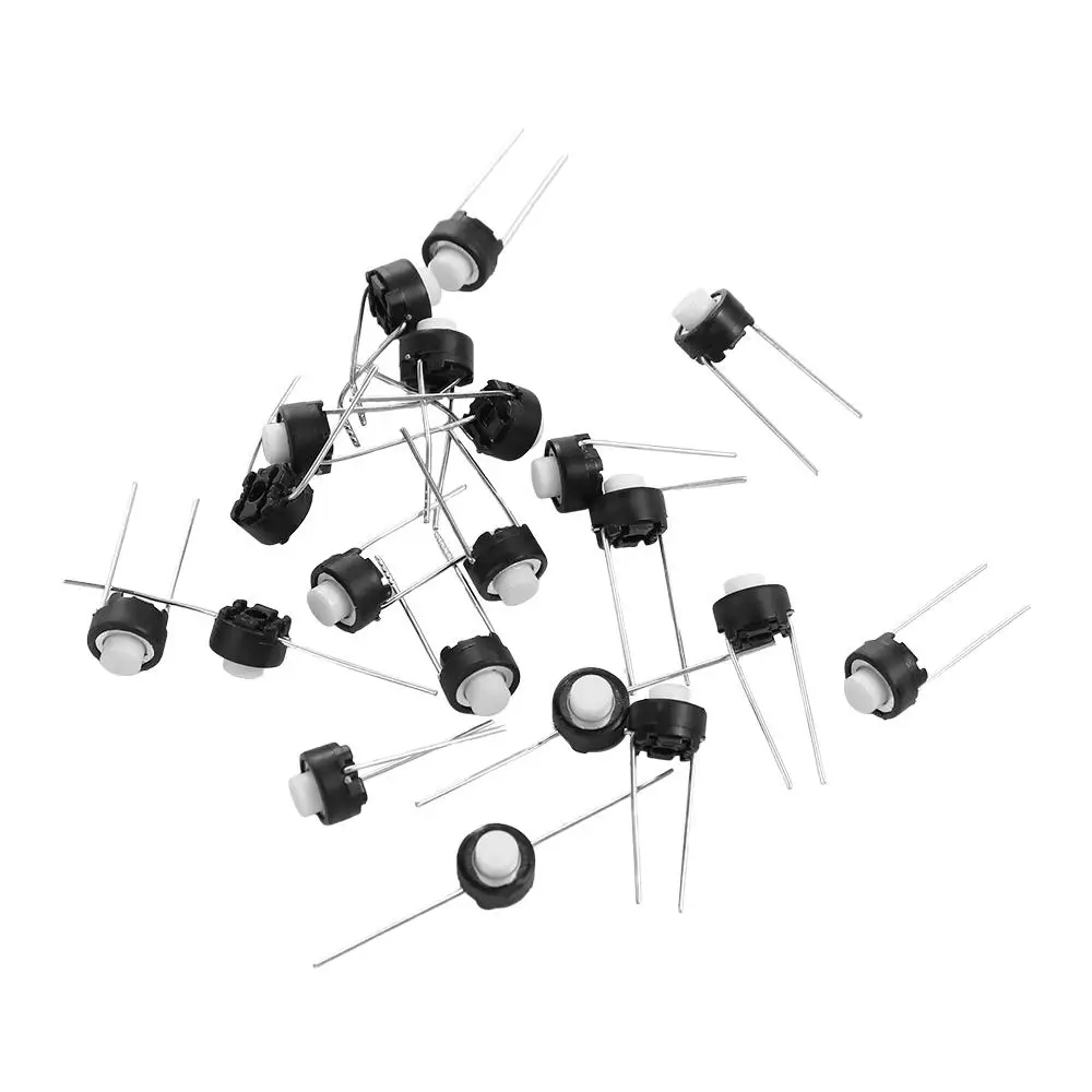 

20 шт. аксессуары для переключателей, миниатюрный мгновенный 6*6*5 мм тактильный плюшевый кнопочный переключатель, микропереключатель, Тактильный кнопочный переключатель