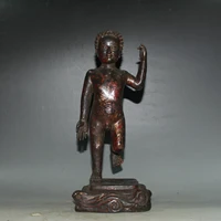 10chinese temple collection old bronze cinnabar lacquer prince buddha baby buddha bathing buddha ornaments town house exorcism