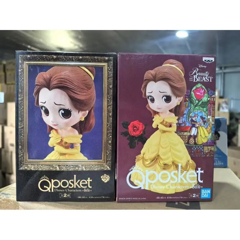 Фото Коллекционная фигурка принцессы Белль Disney Qposket от Bandai, модель игрушки в подарок для мальчиков и девочек, коллекционная фигурка аниме-персонажа №1